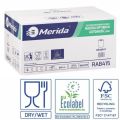 MERIDA OPTIMUM AUTOMATIC MINI roll paper towel with adapter, white, diameter 14.5 cm, length 140 m, two-ply, box of 6 rolls, ECOLABEL